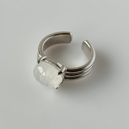 [ moon stone ] trois silver