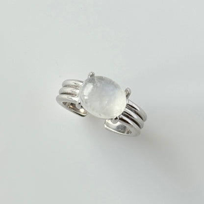 [ moon stone ] trois silver