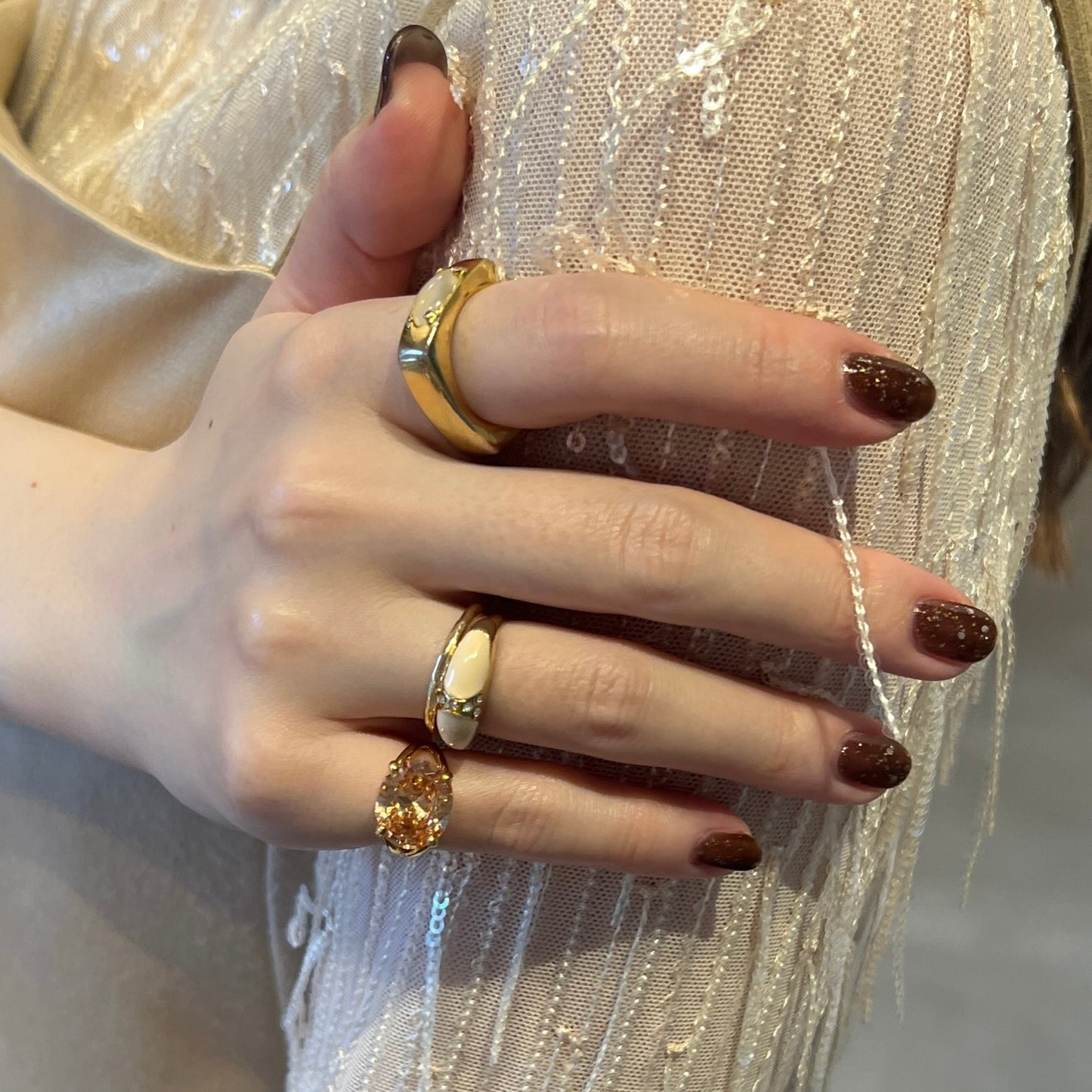 [ champagne  ] reine -pinky silver