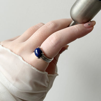 [ lapis lazuli ] trois silver