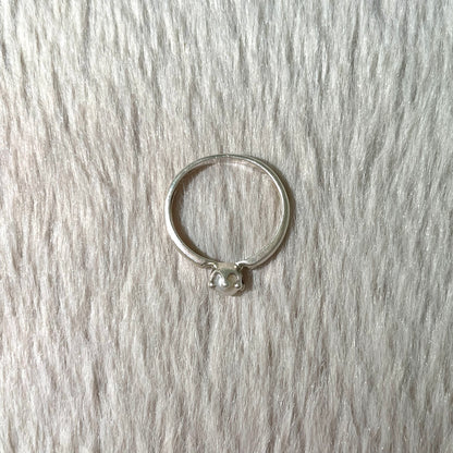 Blue tinged pearl ring