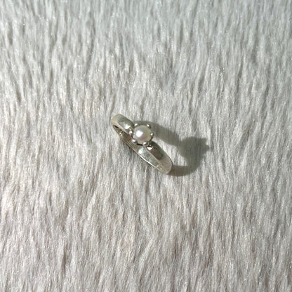Blue tinged pearl ring