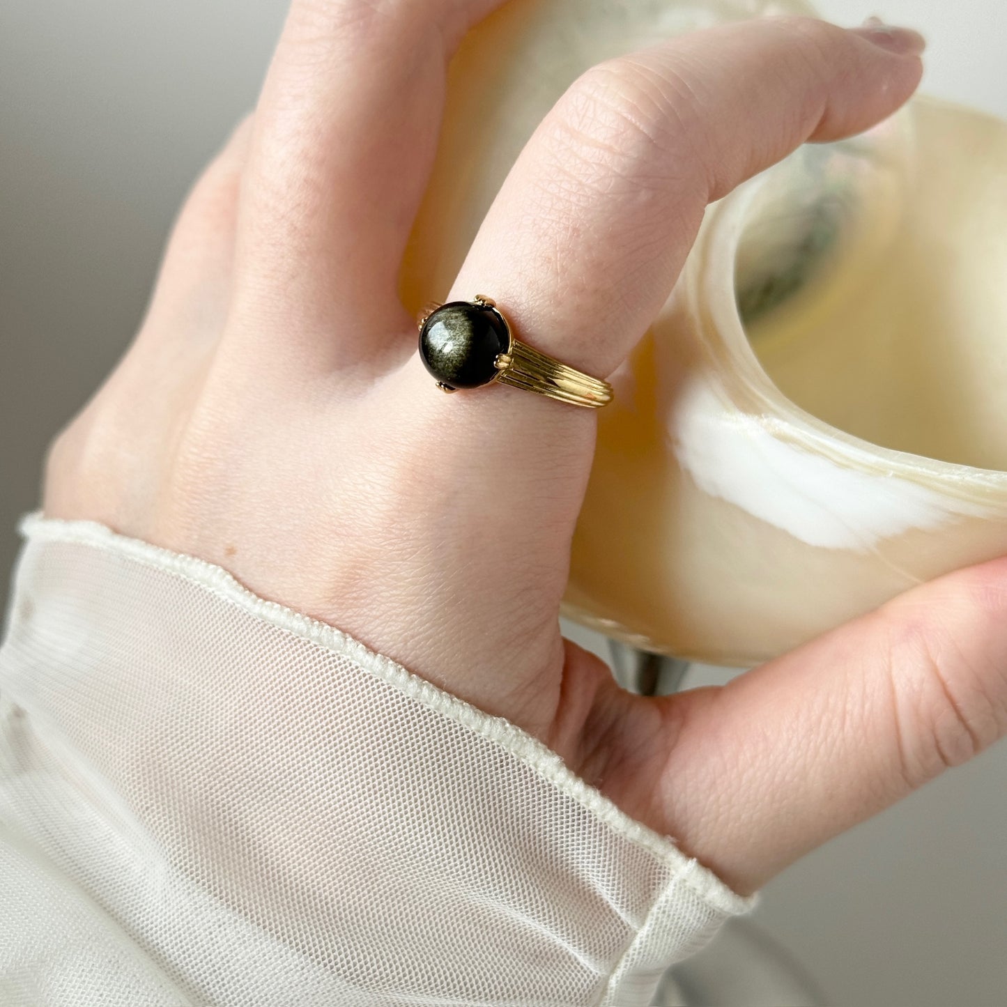 [ golden obsidian ] croissant gold