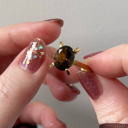 [ smoky quartz ] classic gold