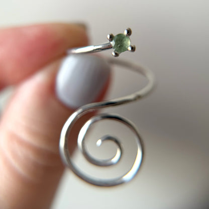 [ green apetite ] swirl ring silver