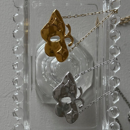 [ silver ] butterfly necklace