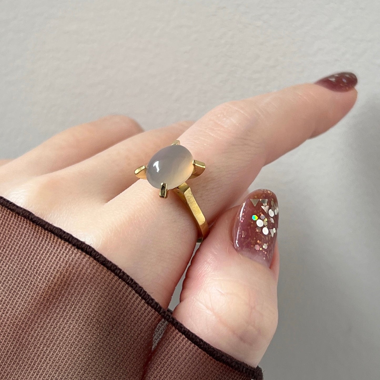 [ gray onyx ] classic gold [ free size ]