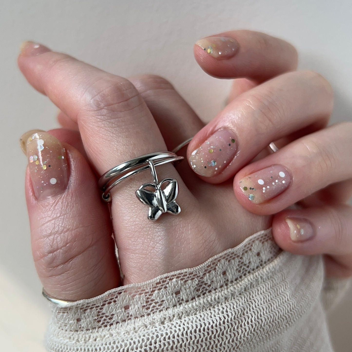 [ papillon ] um motif ring silver
