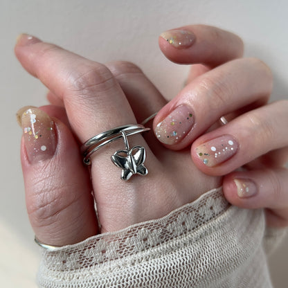 [ papillon ] um motif ring silver