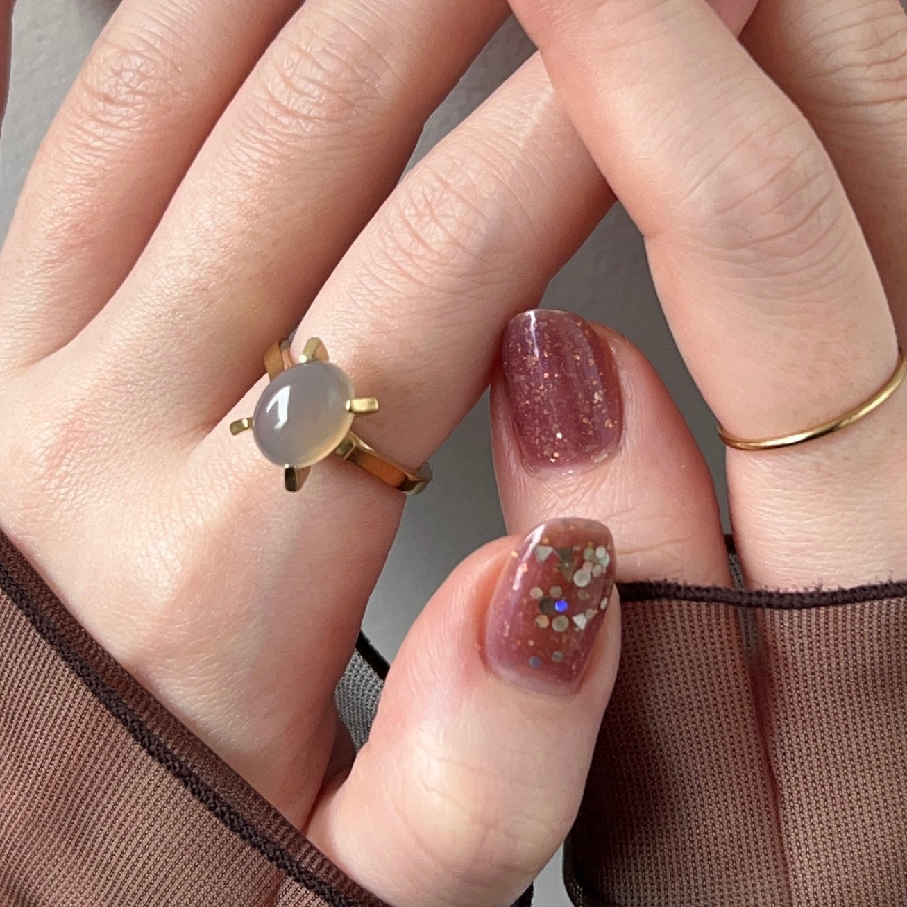 [ gray onyx ] classic gold [ free size ]