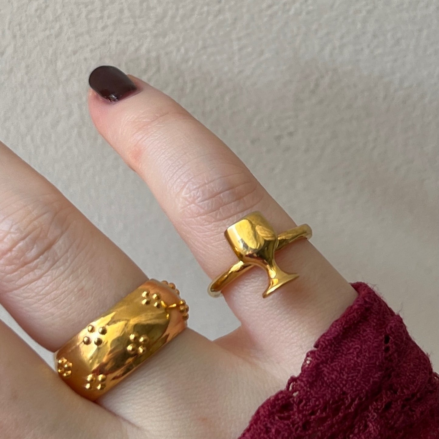 [ eyelet ] ring gold