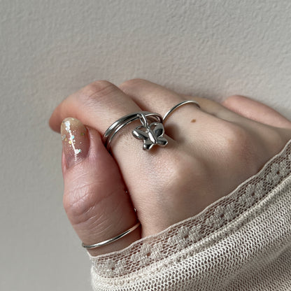 [ papillon ] um motif ring silver