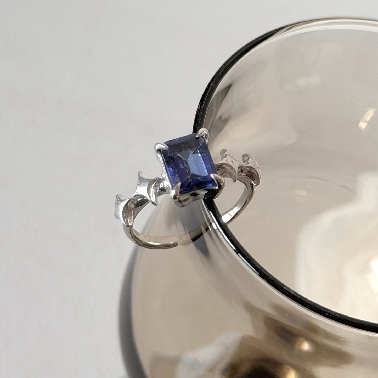 [ blue mystic topaz ] rectangle sparkle silver