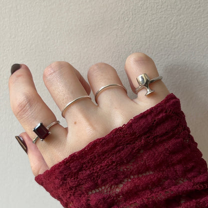 [ wine ] ring silver