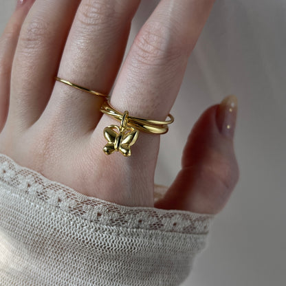 [ papillon ] um motif ring gold