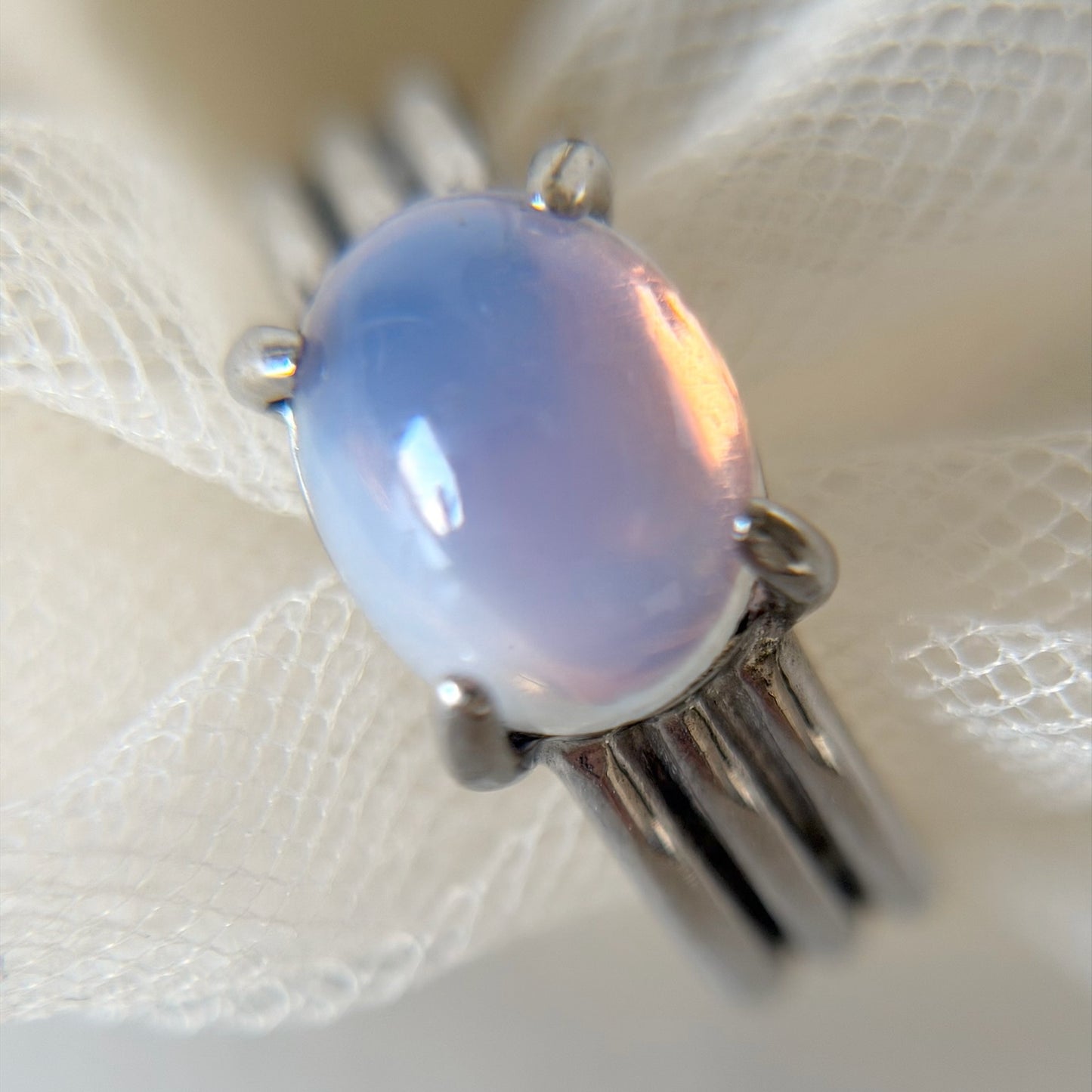 [ vintage purple glass ] trois silver