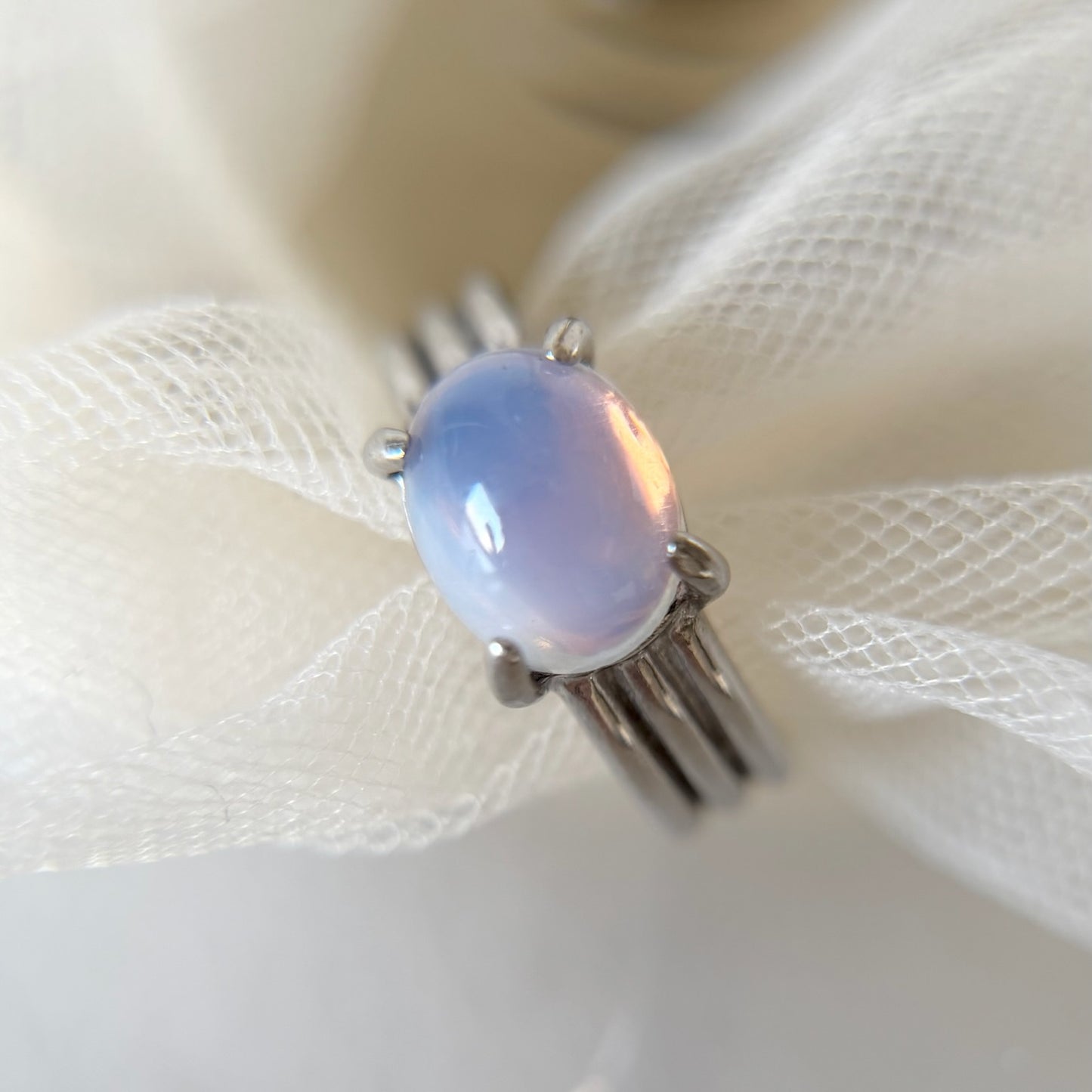 [ vintage purple glass ] trois silver