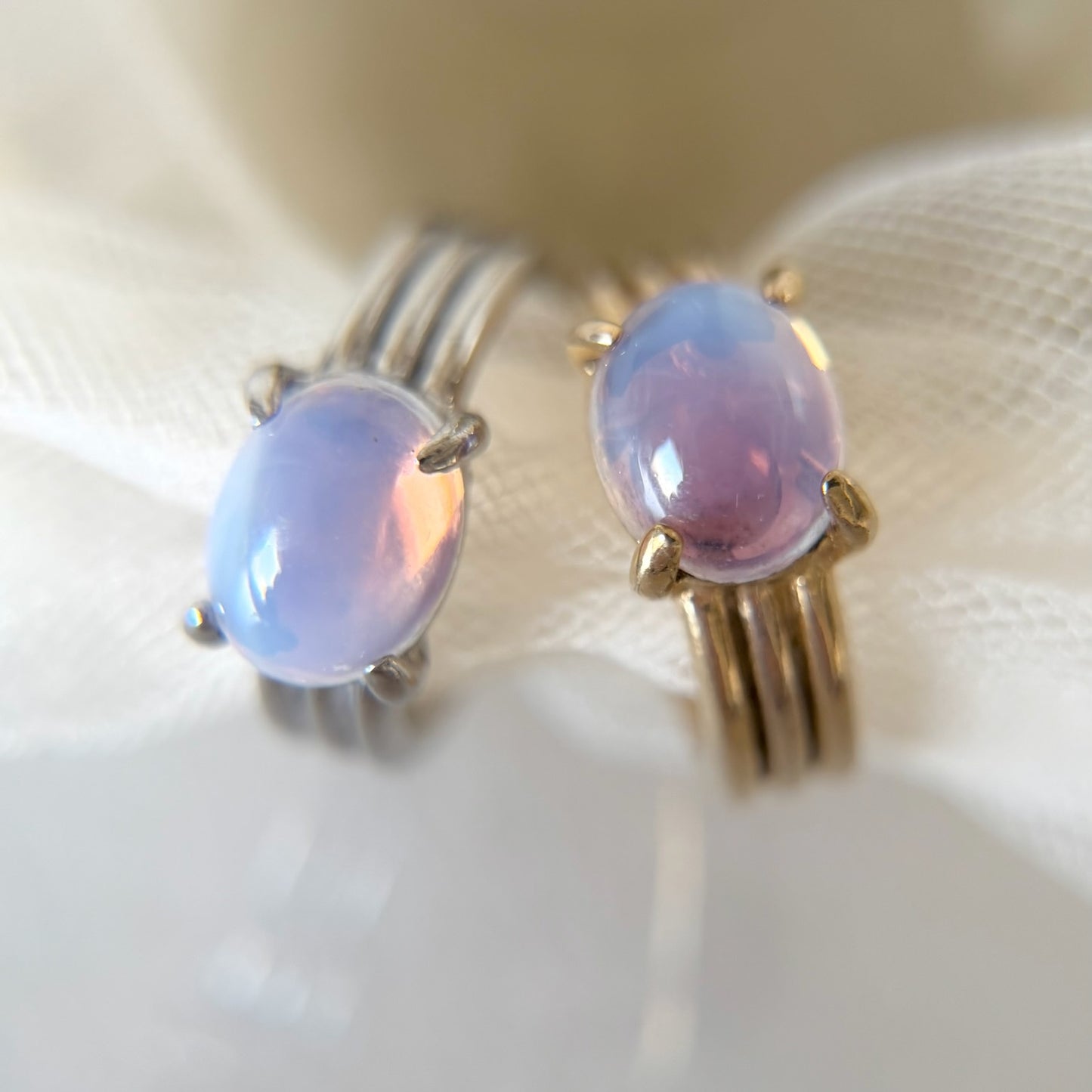 [ vintage purple glass ] trois gold