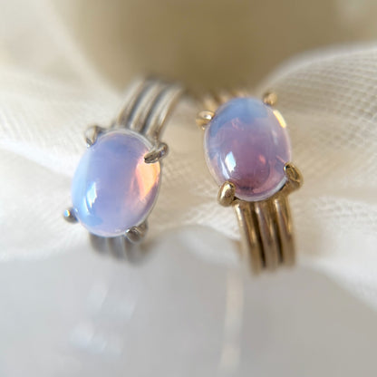 [ vintage purple glass ] trois gold