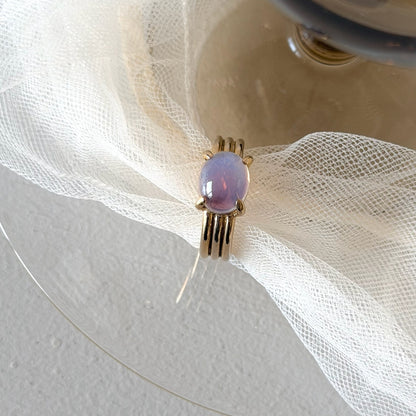 [ vintage purple glass ] trois gold