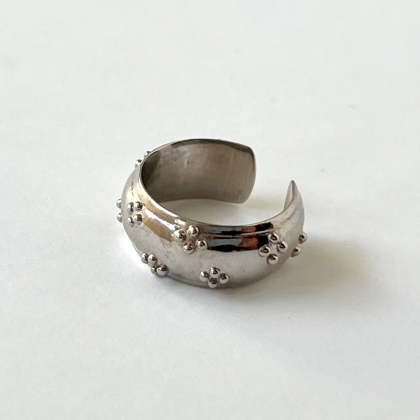 [ eyelet ] ring silver