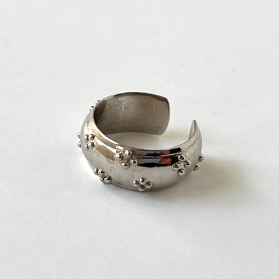 [ eyelet ] ring silver