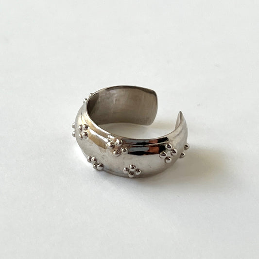 [ eyelet ] ring silver