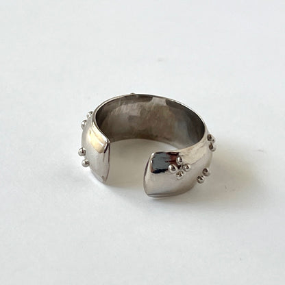 [ eyelet ] ring silver