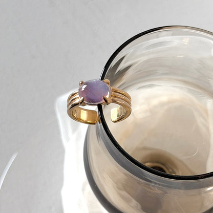 [ vintage purple glass ] trois gold