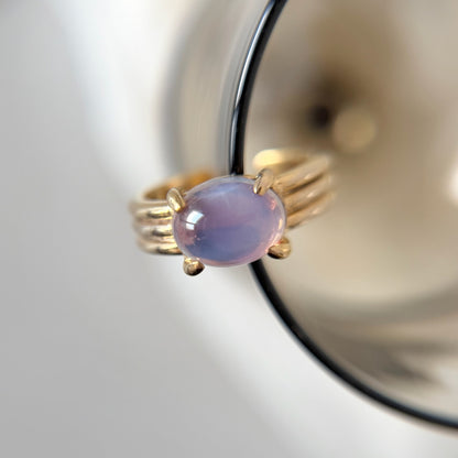 [ vintage purple glass ] trois gold