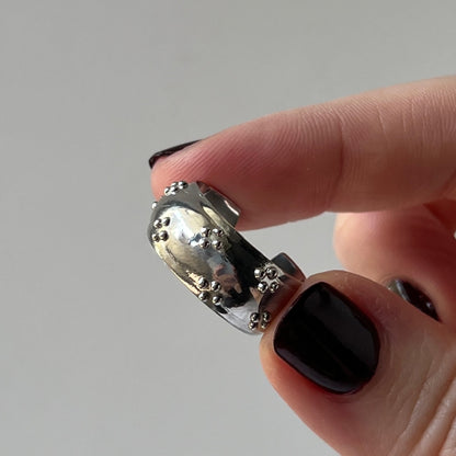 [ eyelet ] ring silver