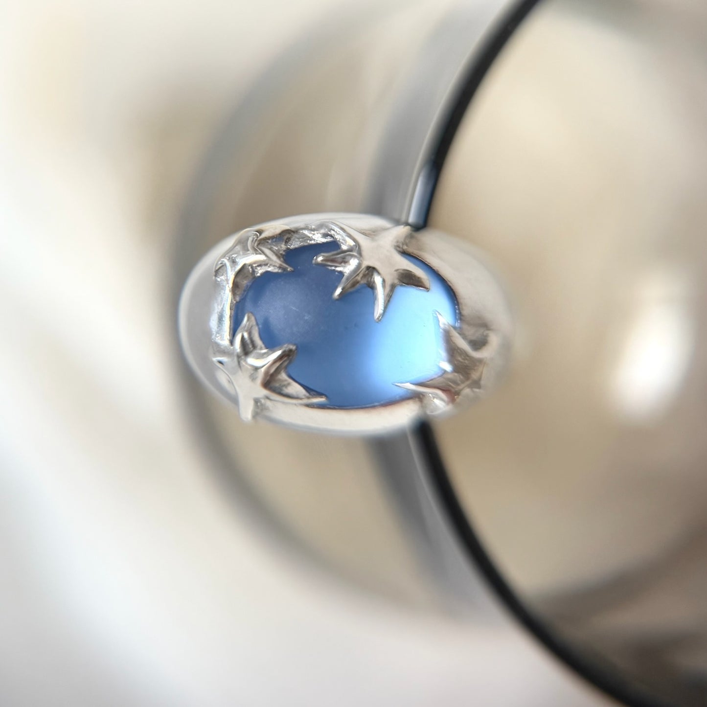 [ sapphire frost ] twinkle ring silver