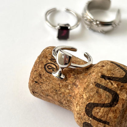 [ wine ] ring silver
