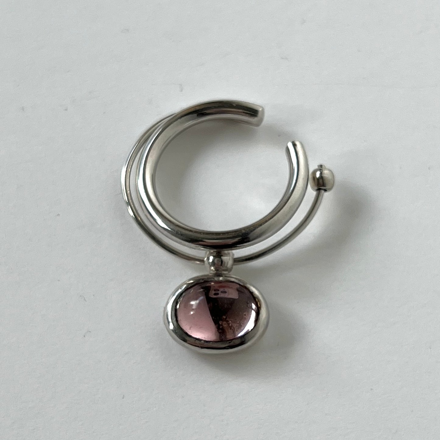 [ peony ] cabochon motif ring silver