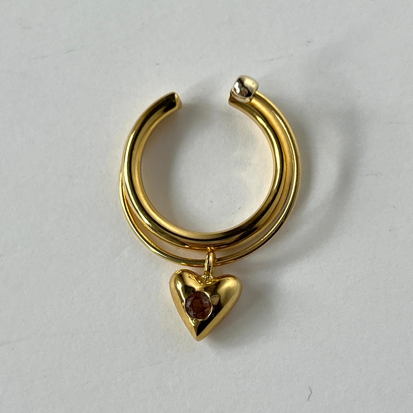 [ andalusite ] heart motif ring gold