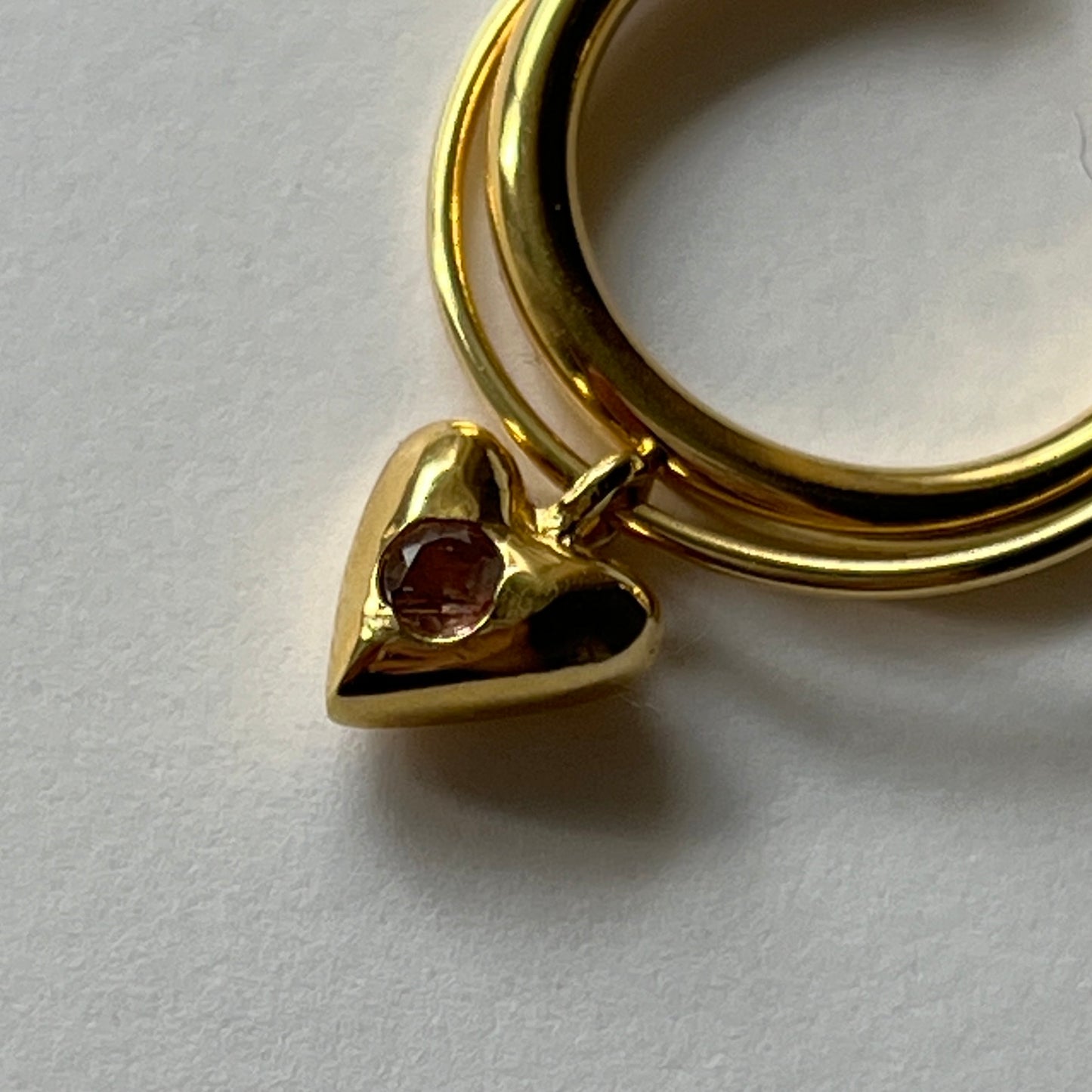 [ andalusite ] heart motif ring gold