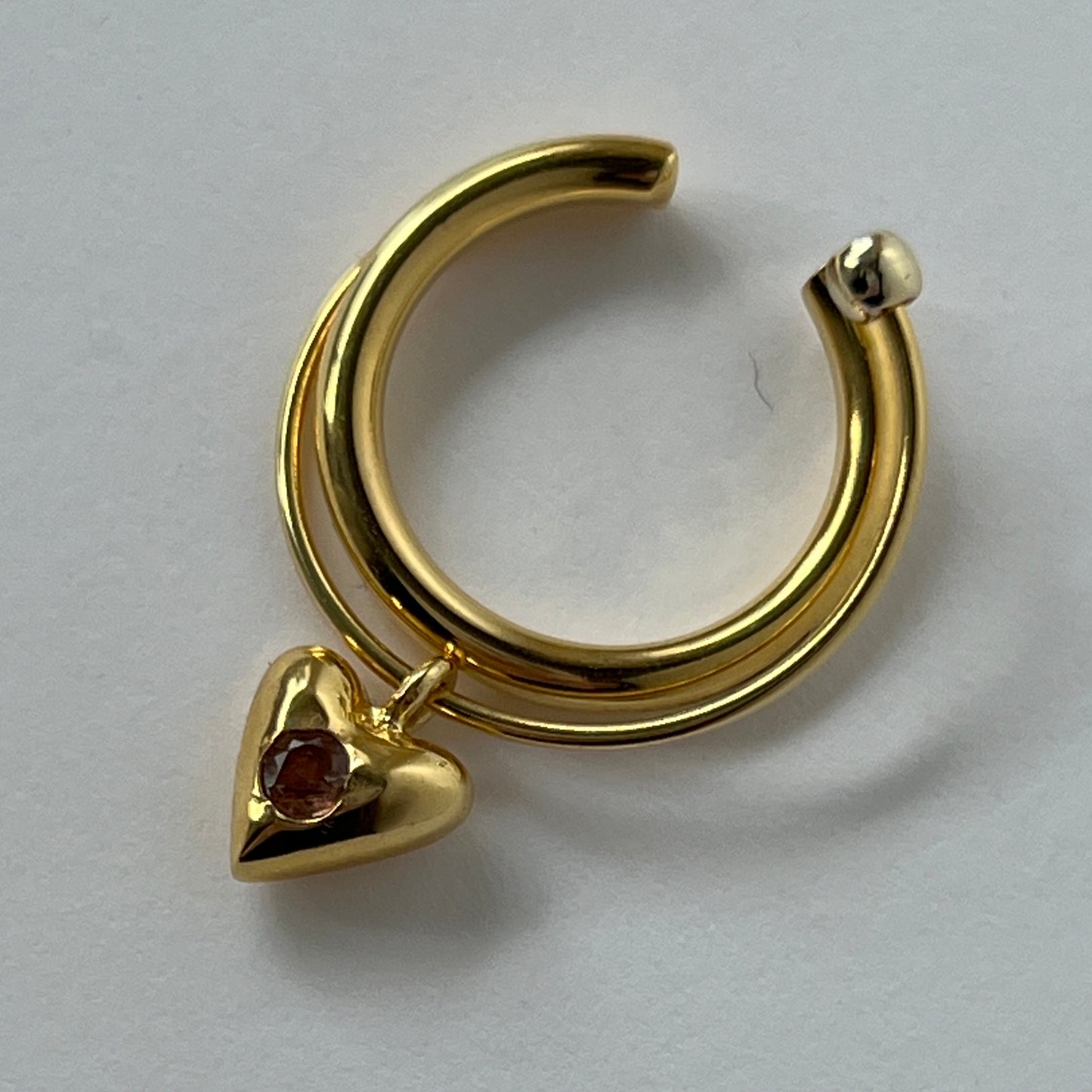 [ andalusite ] heart motif ring gold