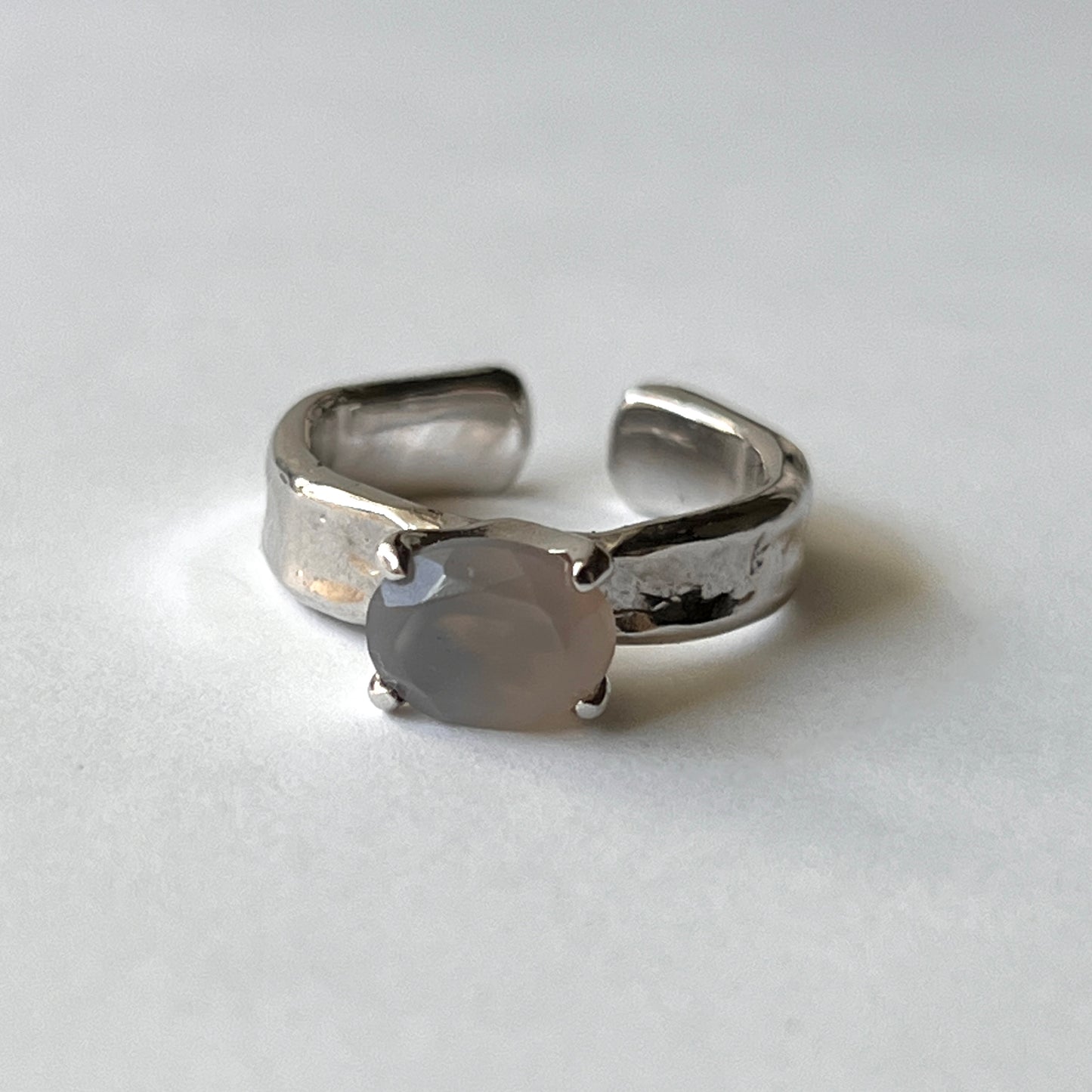 [ gray onyx ] um silver ring [ free size ]