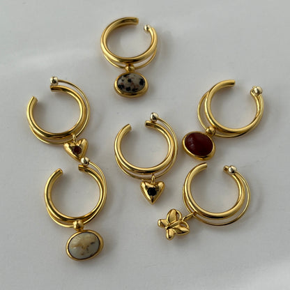 [ andalusite ] heart motif ring gold
