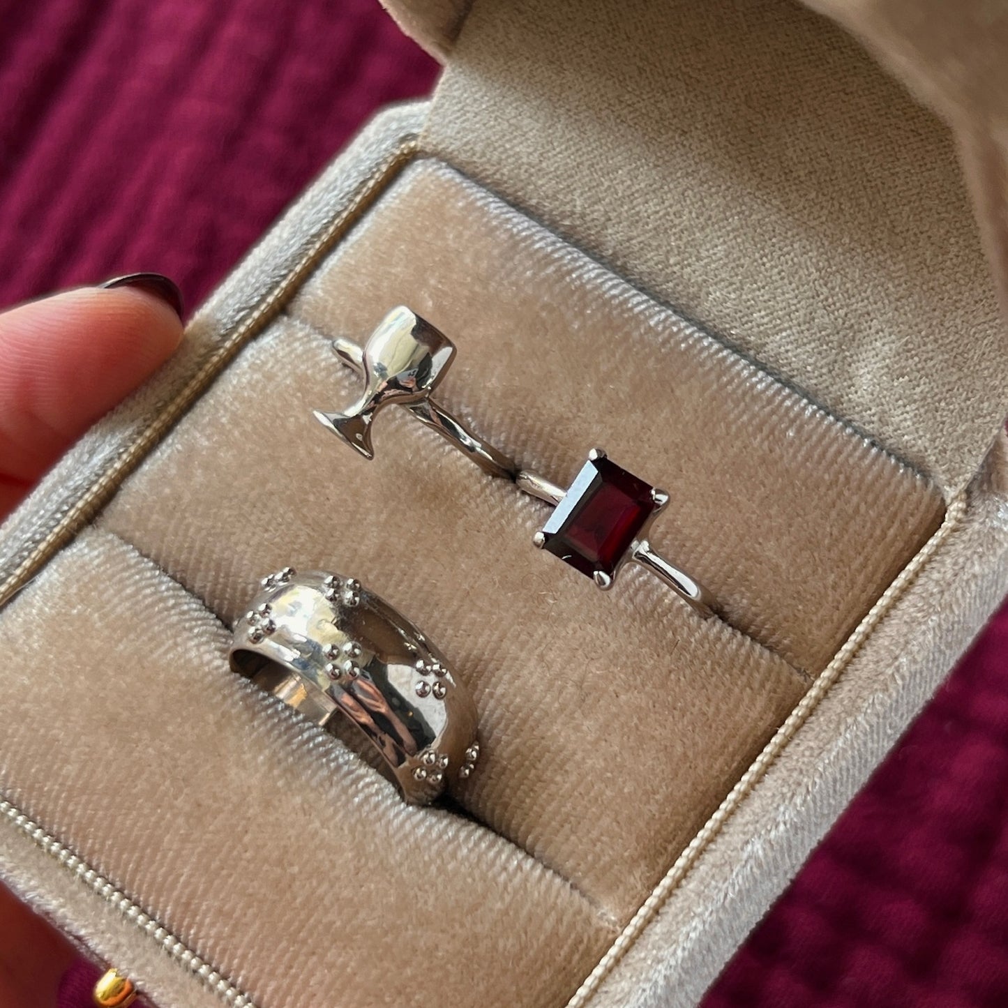 [ eyelet ] ring silver