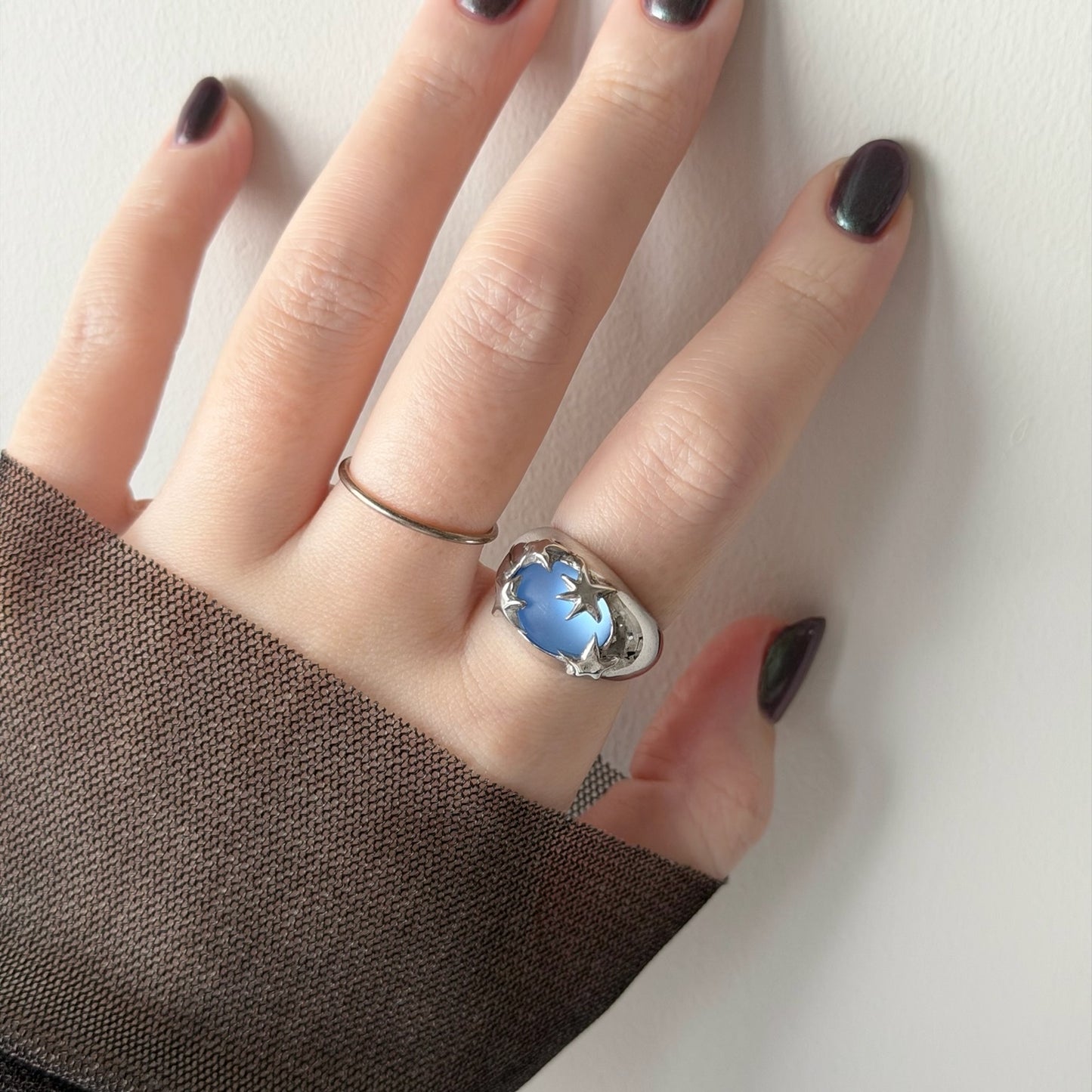 [ sapphire frost ] twinkle ring silver