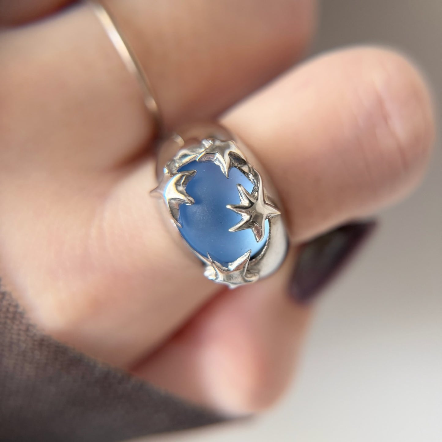 [ sapphire frost ] twinkle ring silver