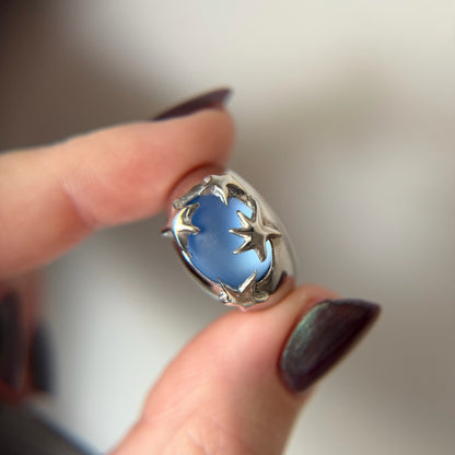 [ sapphire frost ] twinkle ring silver
