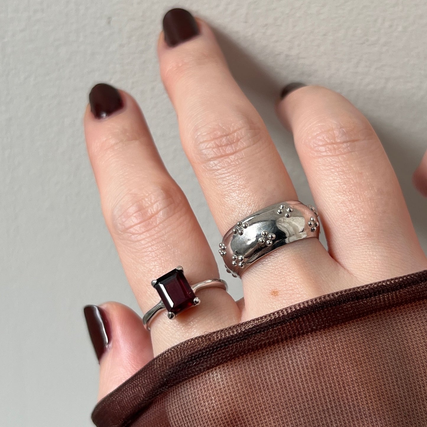 [ eyelet ] ring silver