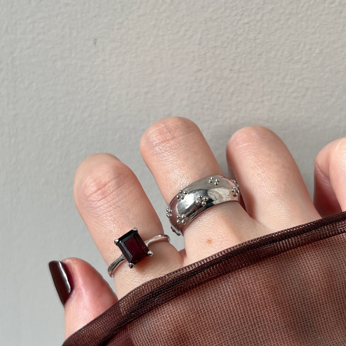 [ eyelet ] ring silver