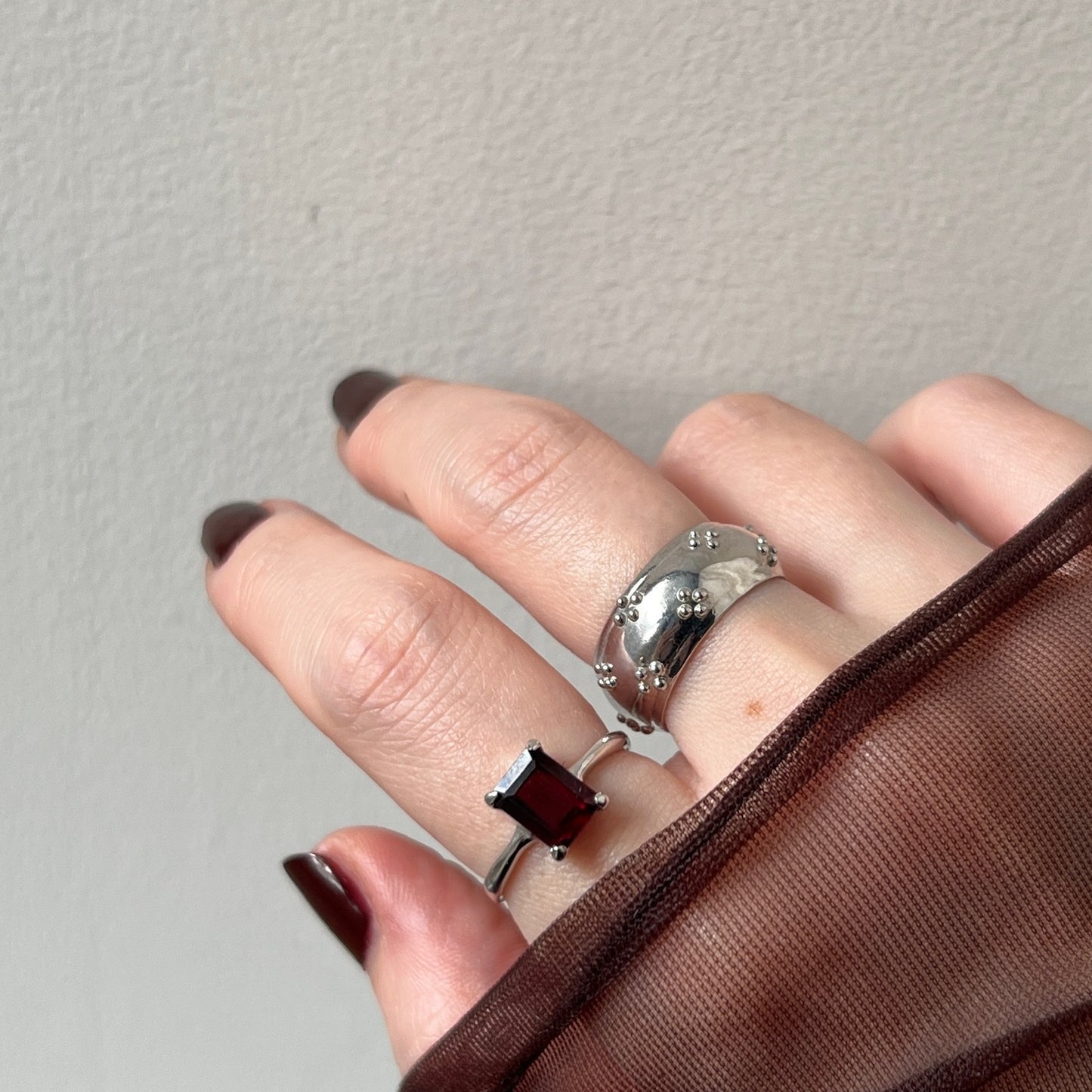 [ eyelet ] ring silver