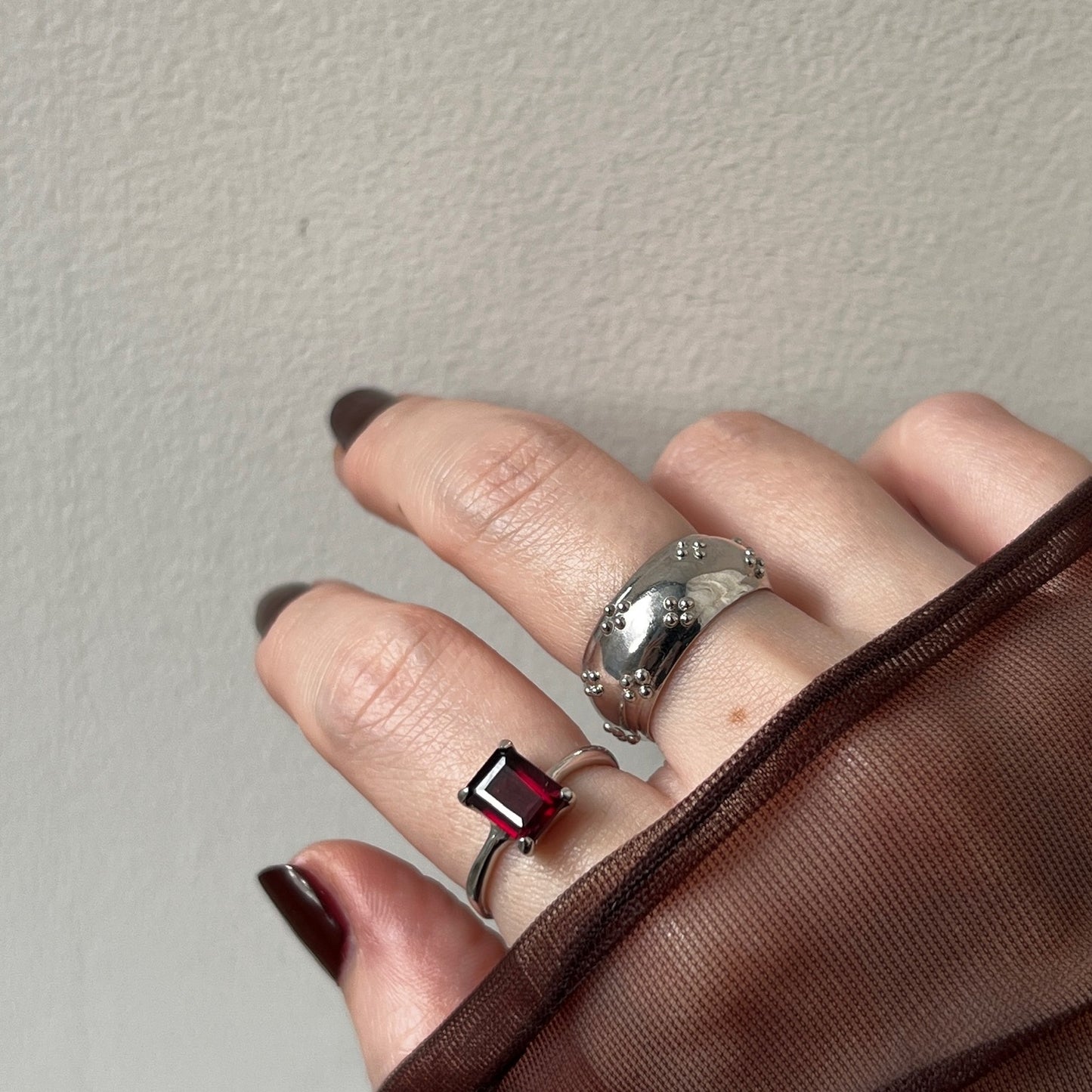 [ eyelet ] ring silver