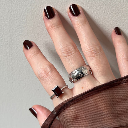 [ eyelet ] ring silver