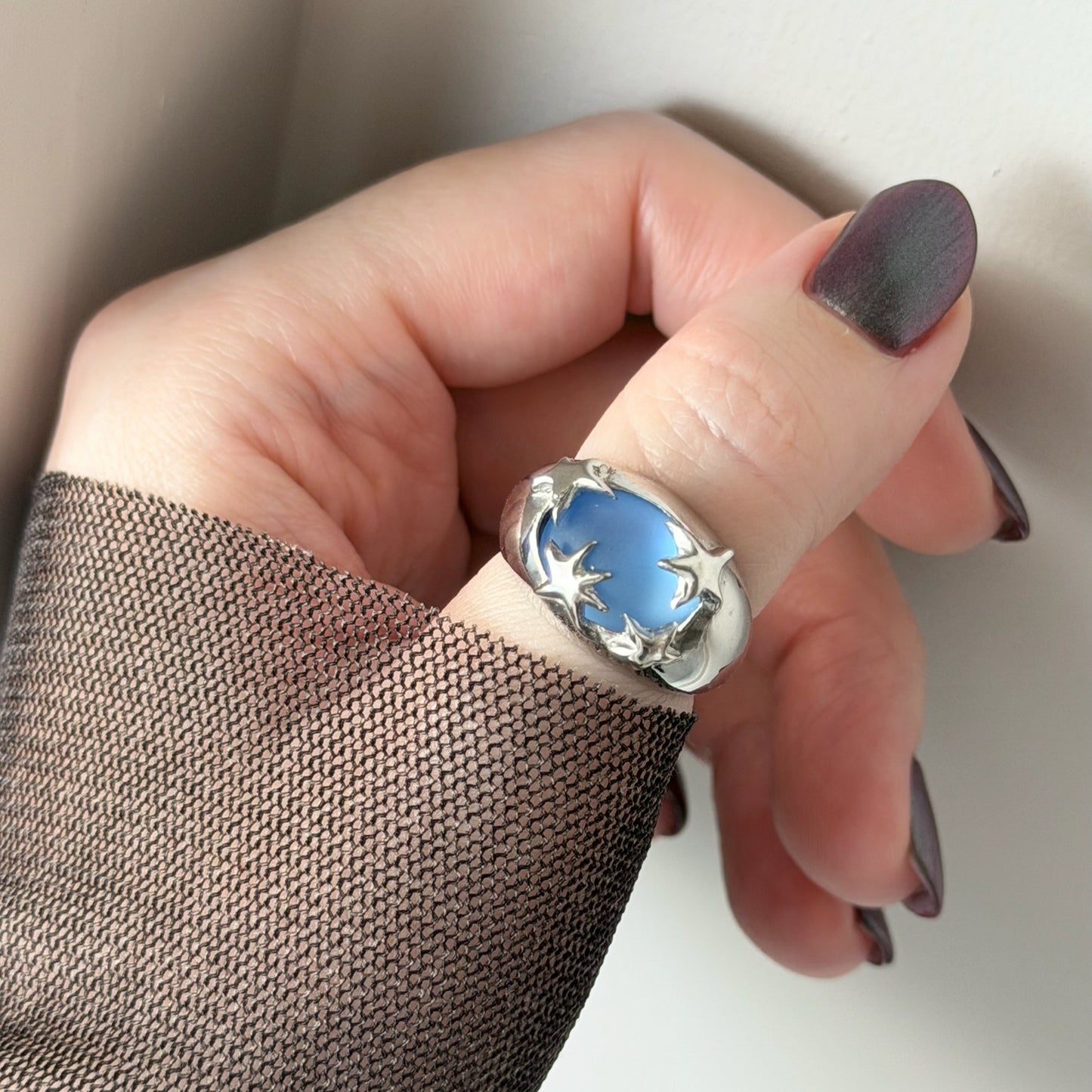 [ sapphire frost ] twinkle ring silver