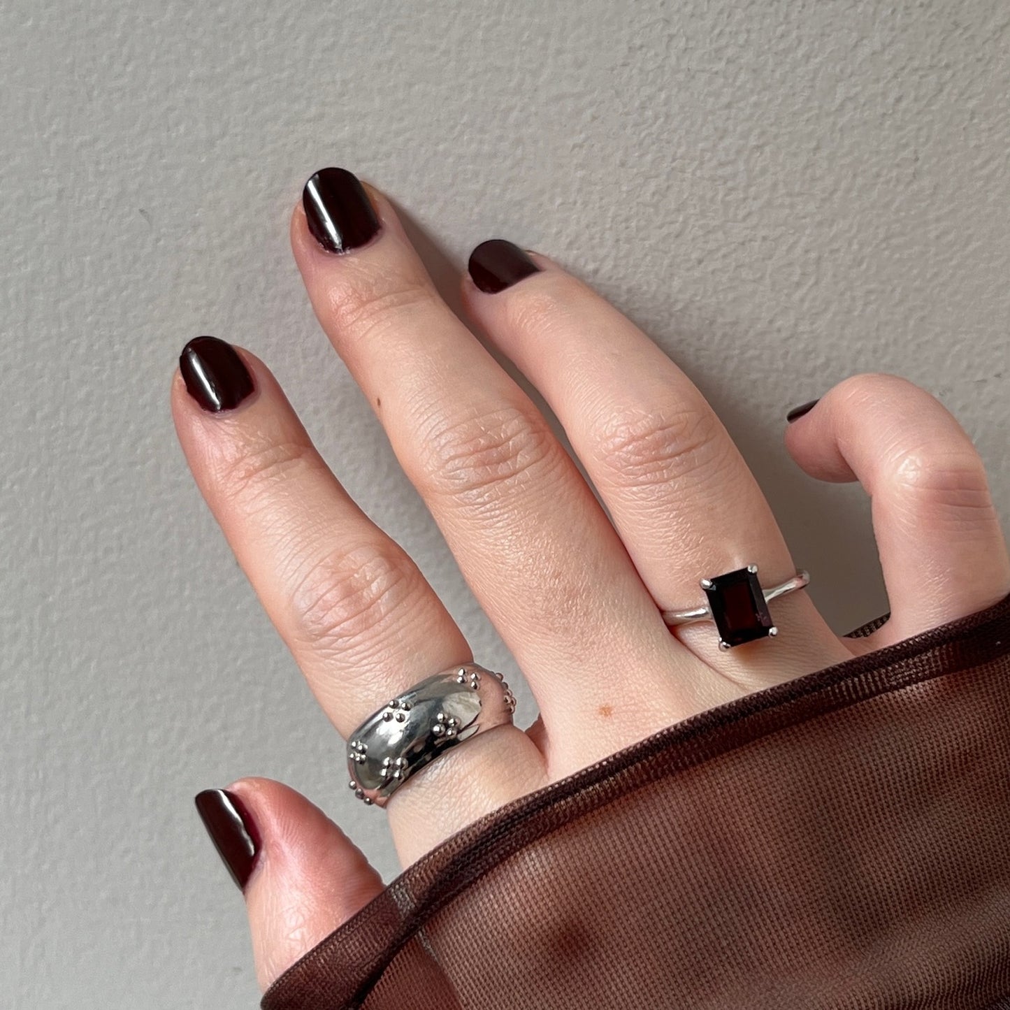 [ eyelet ] ring silver
